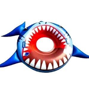 Oversized Inflatable Shark Mouth Pool Float, 95" X 68" x 13.5"